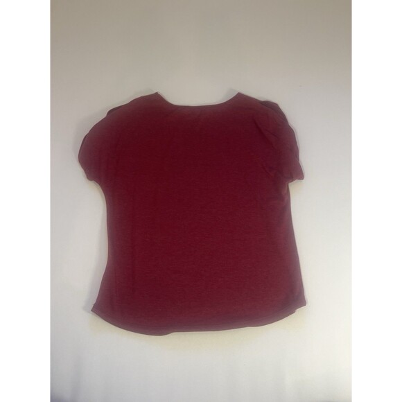 Colette Burgundy Cold Shoulder Top XS | Soft Stretch Knit Blouse - Picture 6 of 6